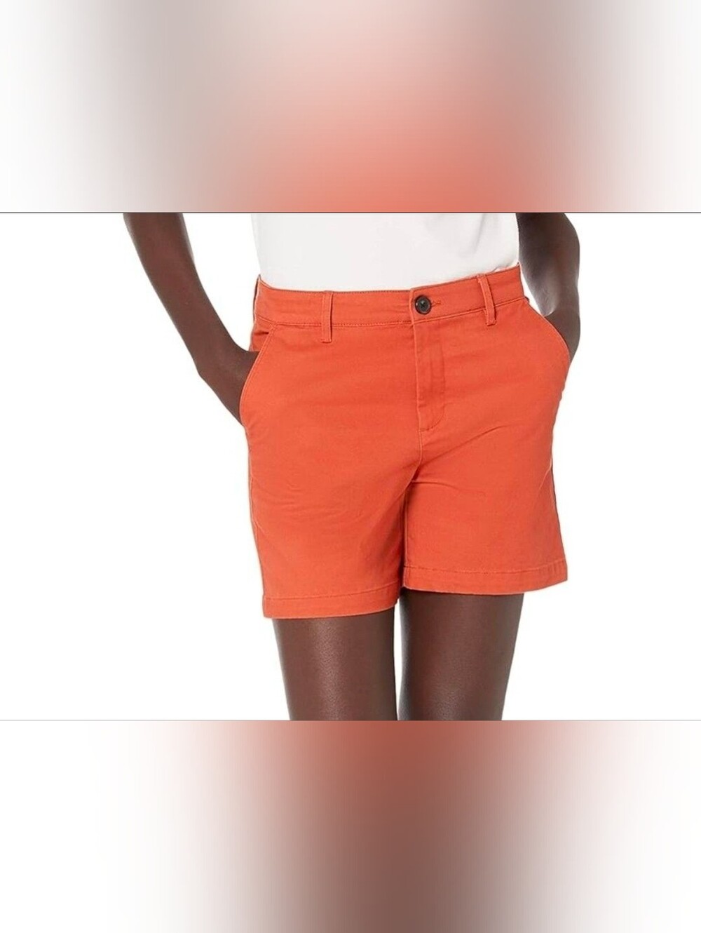 Amazon Essentials Women's Orange Cargo Shorts